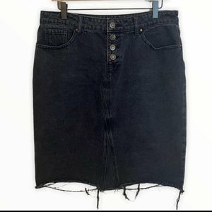 Main Street Exchange size 12 black denim skirt